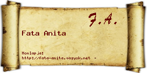 Fata Anita névjegykártya
